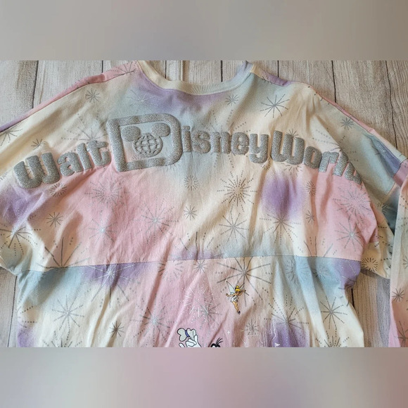 Disney Women's •Size Large• Spirit Jersey Pastel tie dye character top - Picture 4 of 10